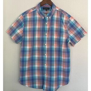 Aeropostale Men's Plaid Shirt Sleeve Button Down Shirt Size XL